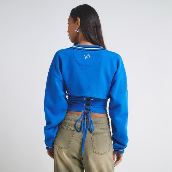 *NWT* Women's Blue Detroit Lions Fleece Shrug Cami - Picture 2 of 8